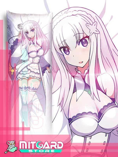 RE; ZERO Emilia Body pillow case Dakimakura - 2